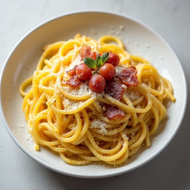 Creamy Turkey Bacon Spaghetti Squash Carbonara