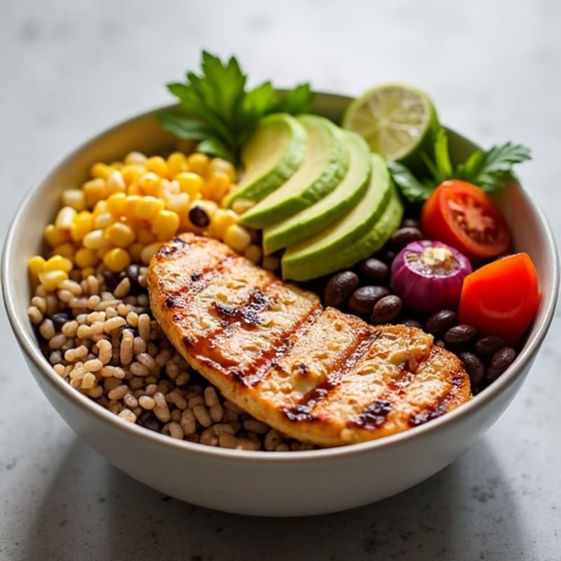 Wholesome Black Bean Burrito Bowl with Creamy Avocado