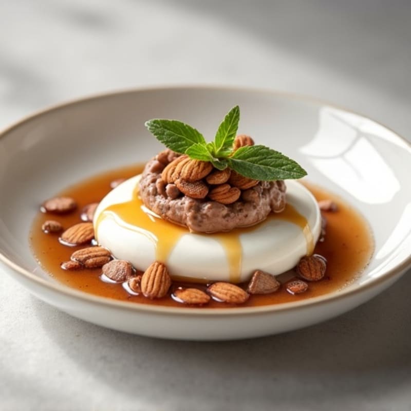 Chocolate Protein Greek Yogurt with Almonds