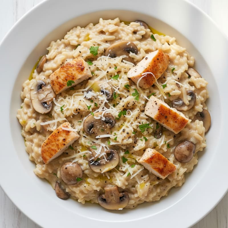Creamy Parmesan Mushroom Risotto