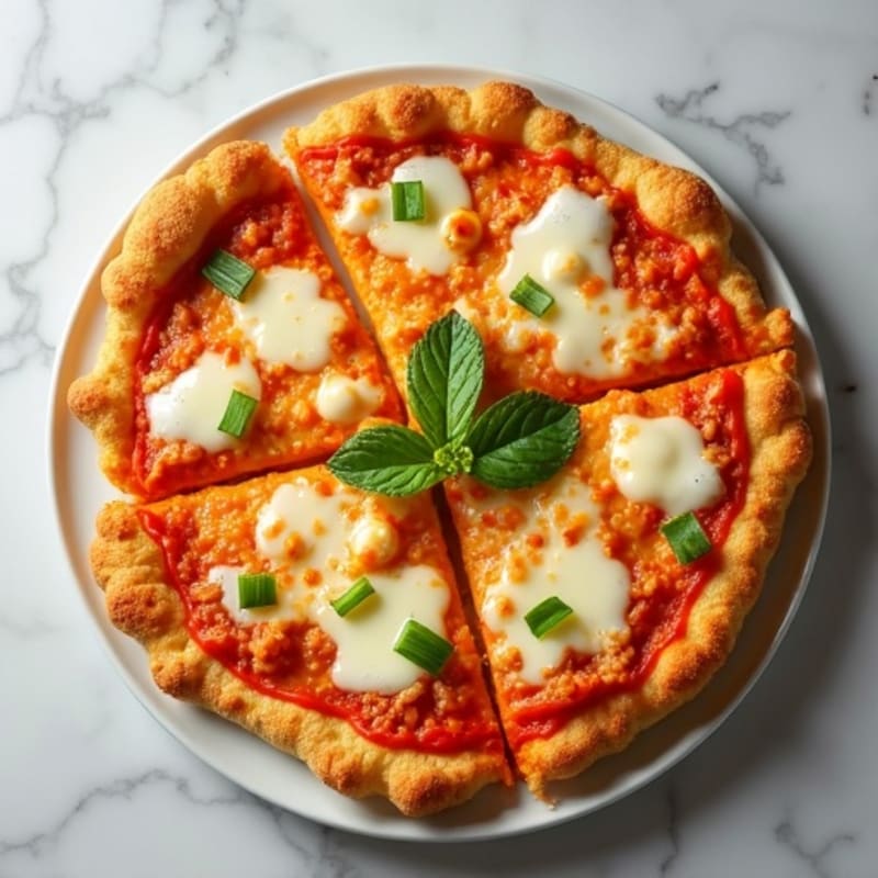 Crispy Cauliflower Crust Buffalo Chicken Pizza