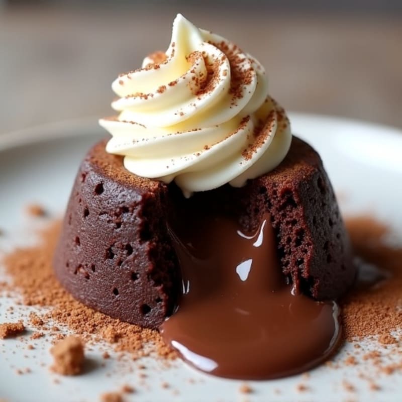 Protein-Rich Dark Chocolate Lava Cake