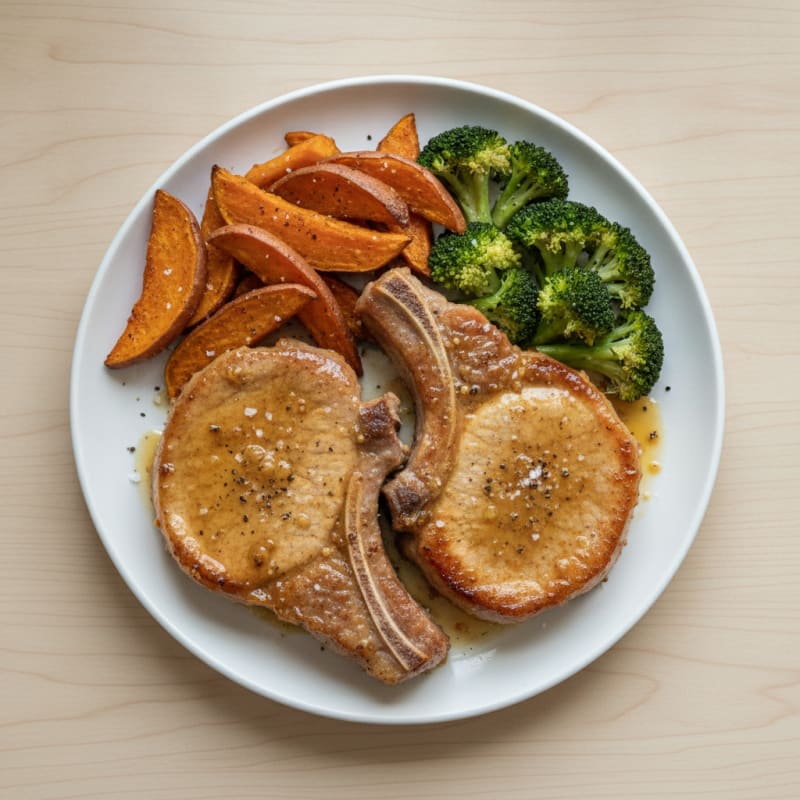 Sweet Glazed Air Fryer Pork Chops
