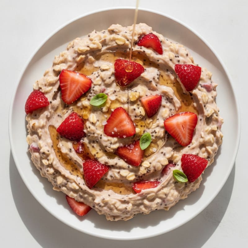 Strawberry Shortcake Overnight Oats