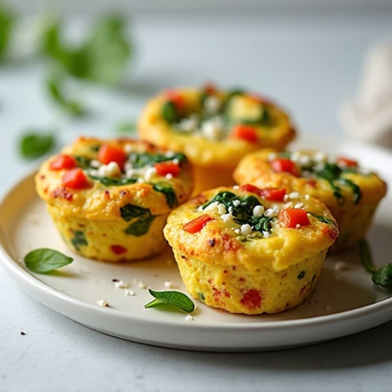 Protein-Packed Spinach and Feta Baked Egg Muffins