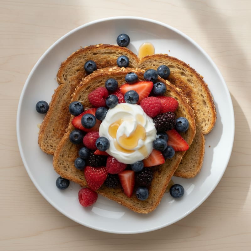 Berry-Cinnamon Egg White Protein Toast