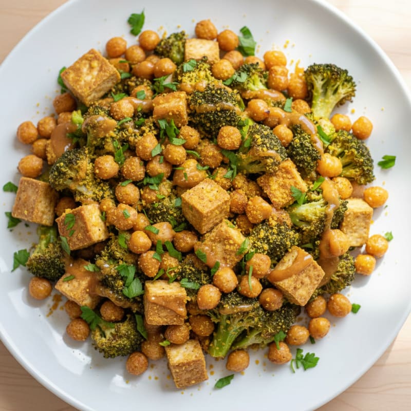 Roasted Vegetable and Chickpea Bowl