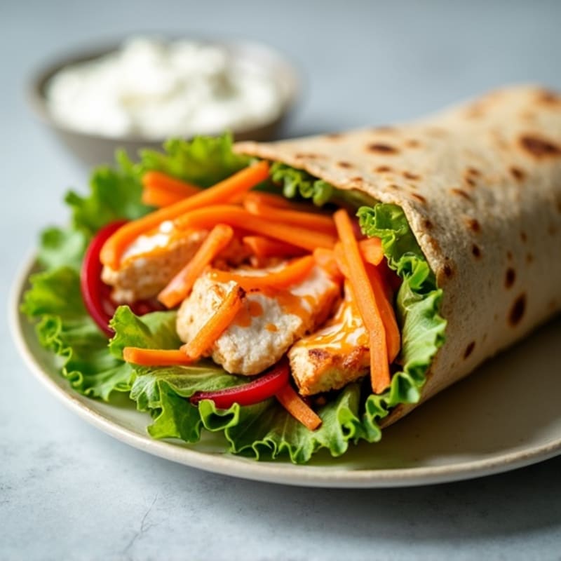 Healthy Buffalo Ranch Chicken Wrap