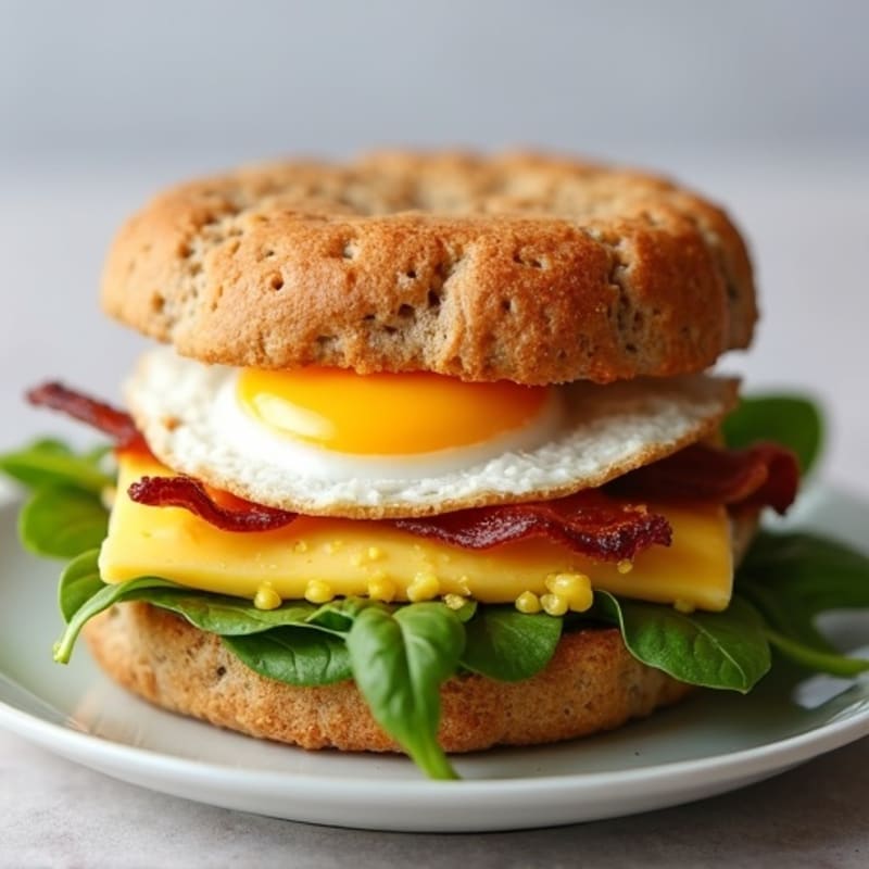 Protein-Packed Breakfast Sandwich on Whole Grain English Muffin