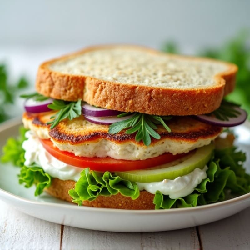 Herb-Roasted Chicken and Greek Yogurt Salad Sandwich