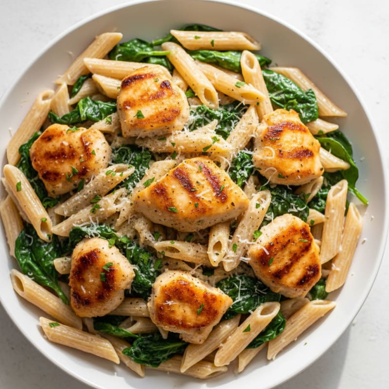 Garlic Parmesan Chicken Alfredo Pasta