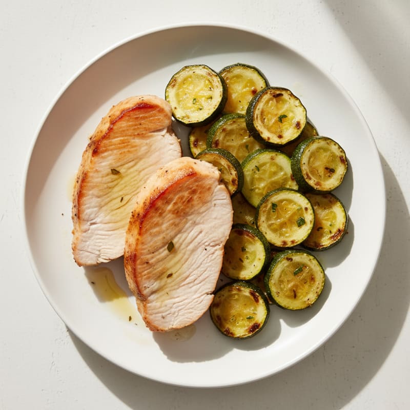 Seared Turkey Breast with Roasted Zucchini