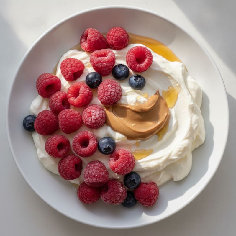 Silky Greek Yogurt Protein Mousse with Fresh Berries