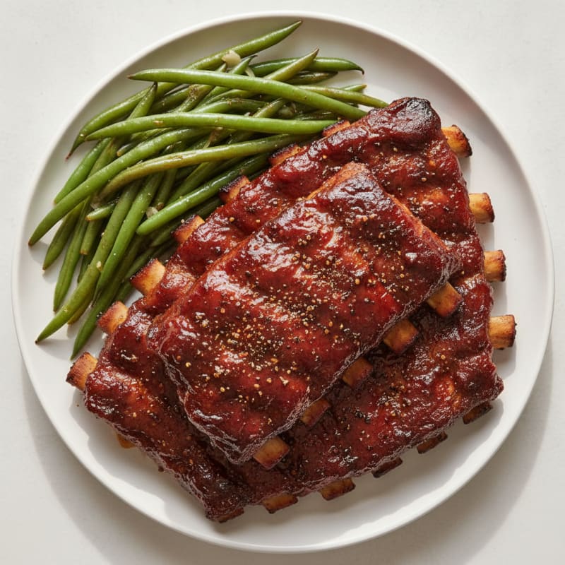 Sweet BBQ Glazed Baby Back Ribs