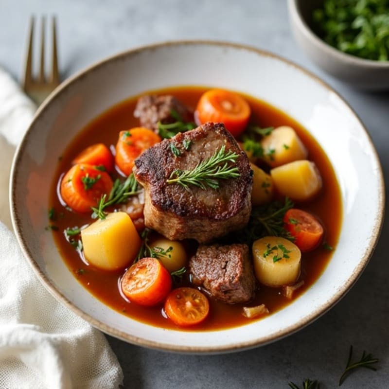 Hearty Lamb Shank Stew with Root Vegetables