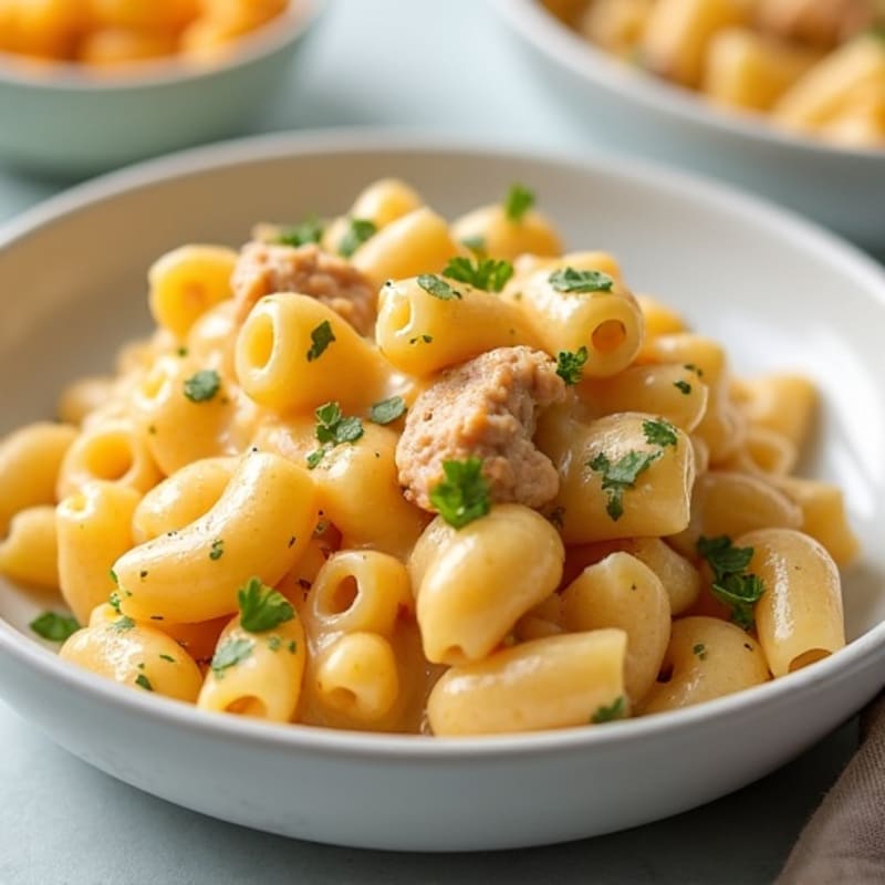High-Protein Baked Mac and Cheese with Chicken and Cauliflower
