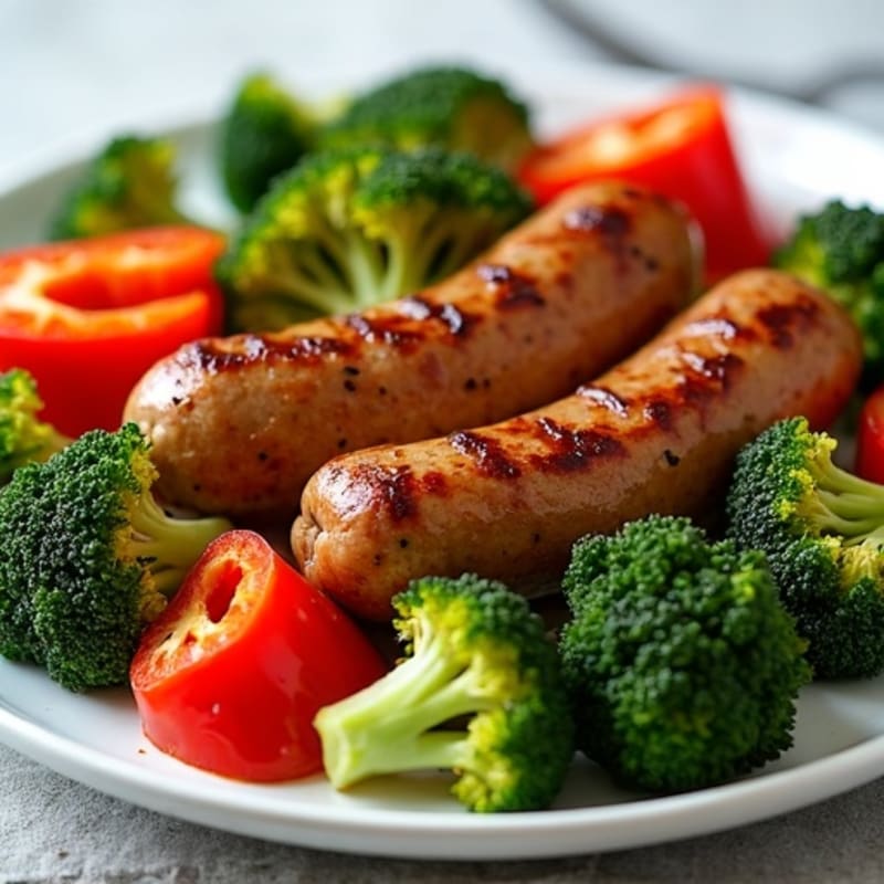 Sheet Pan Roasted Italian Sausage and Crispy Broccoli