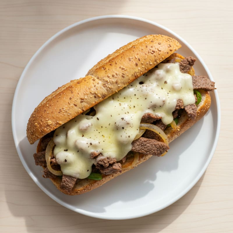 Classic Philly Cheesesteak Sandwich