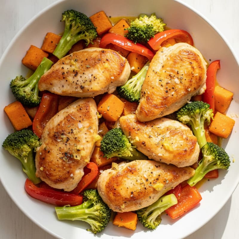 Lemon Herb Baked Chicken and Veggies