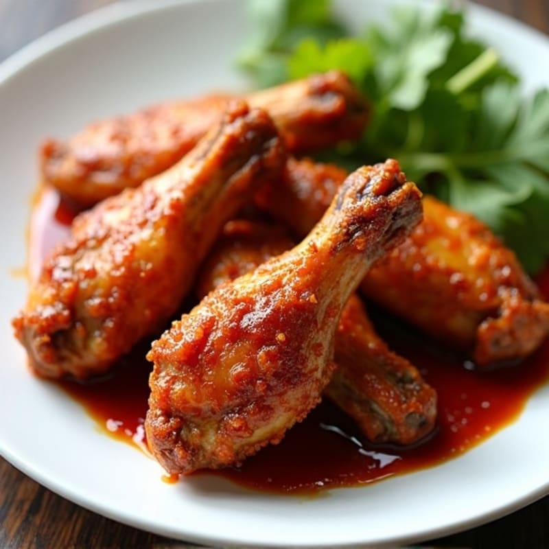 Crispy Roasted Spicy BBQ Chicken Wings