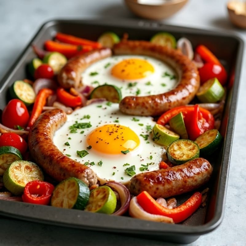Basic Sheet Pan Egg and Veggie Breakfast Hash