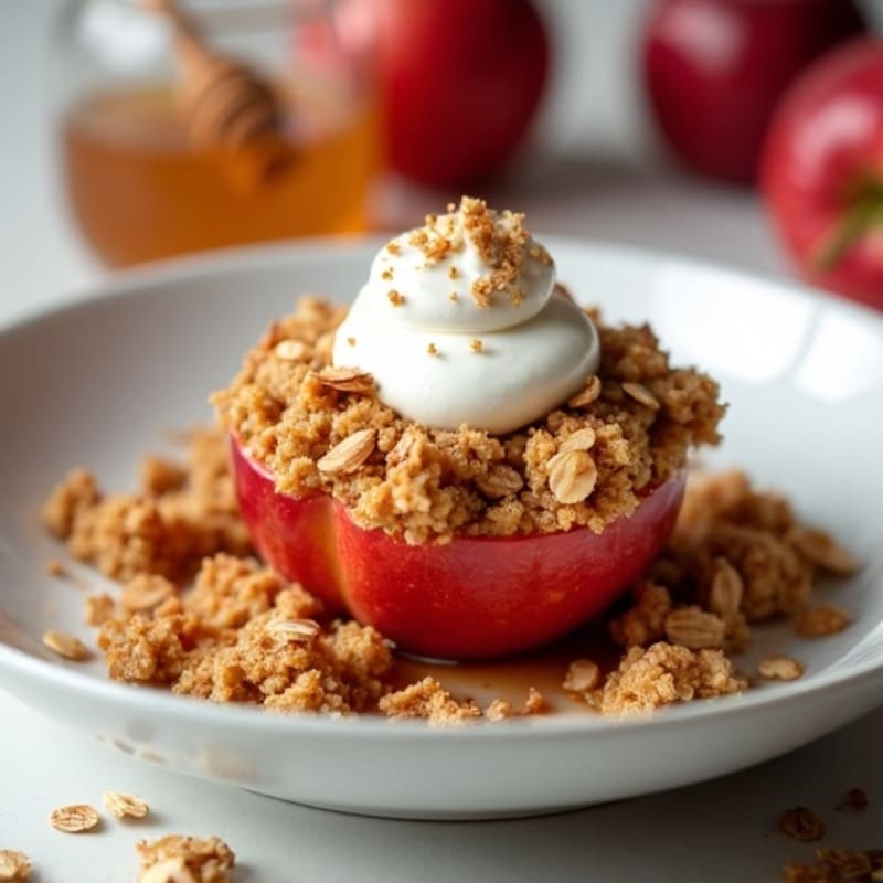 Baked Cinnamon Apples with Crispy Oat Crumble