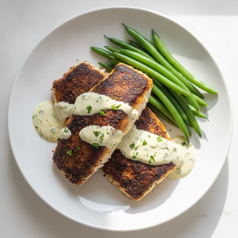 Blackened Catfish with Cajun Remoulade