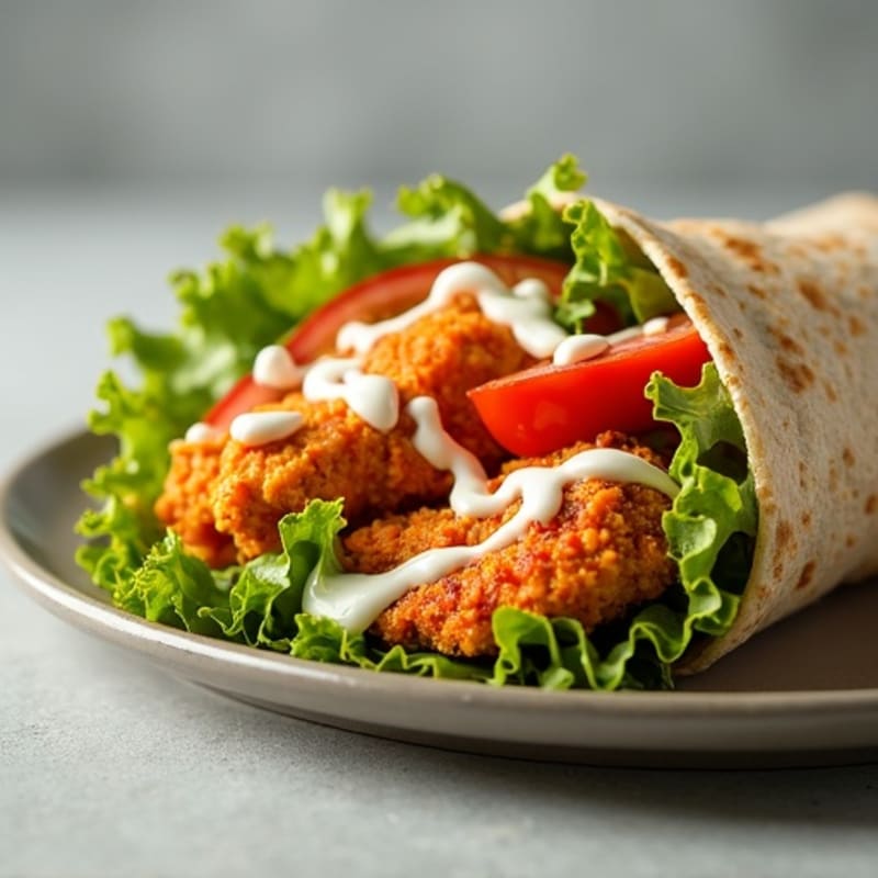 Crispy Buffalo Chicken Whole Wheat Wrap