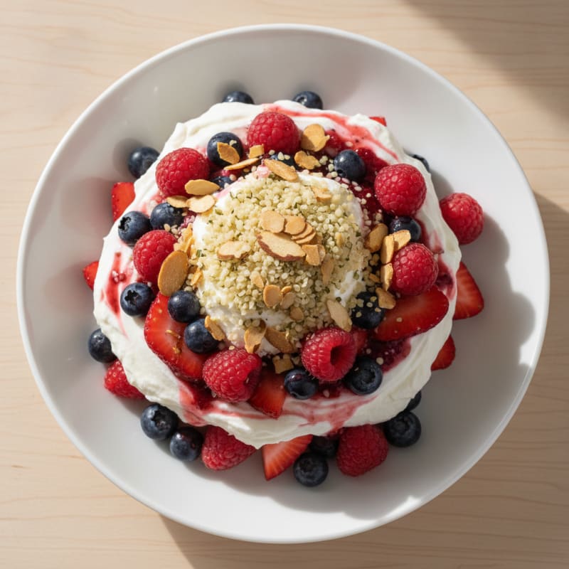 Greek Yogurt Protein Parfait with Mixed Berries