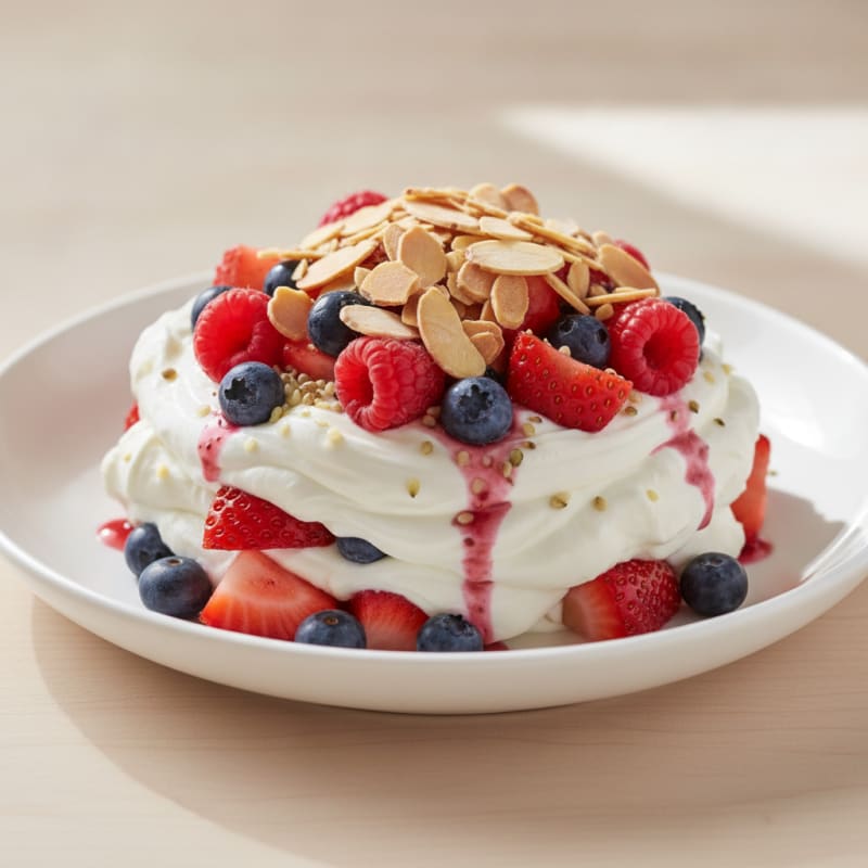 Greek Yogurt Protein Parfait with Mixed Berries