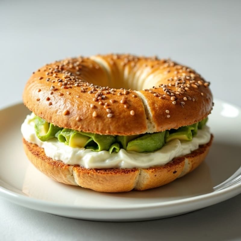 Creamy High-Protein Cottage Cheese Bagel