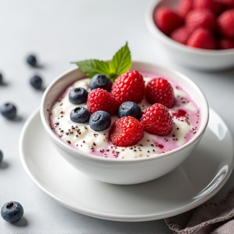 Greek Yogurt with Chia Seeds and Mixed Berries