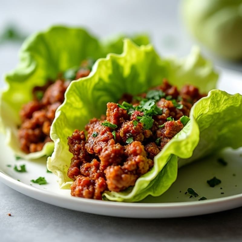 Spicy Game Mince Lettuce Wraps