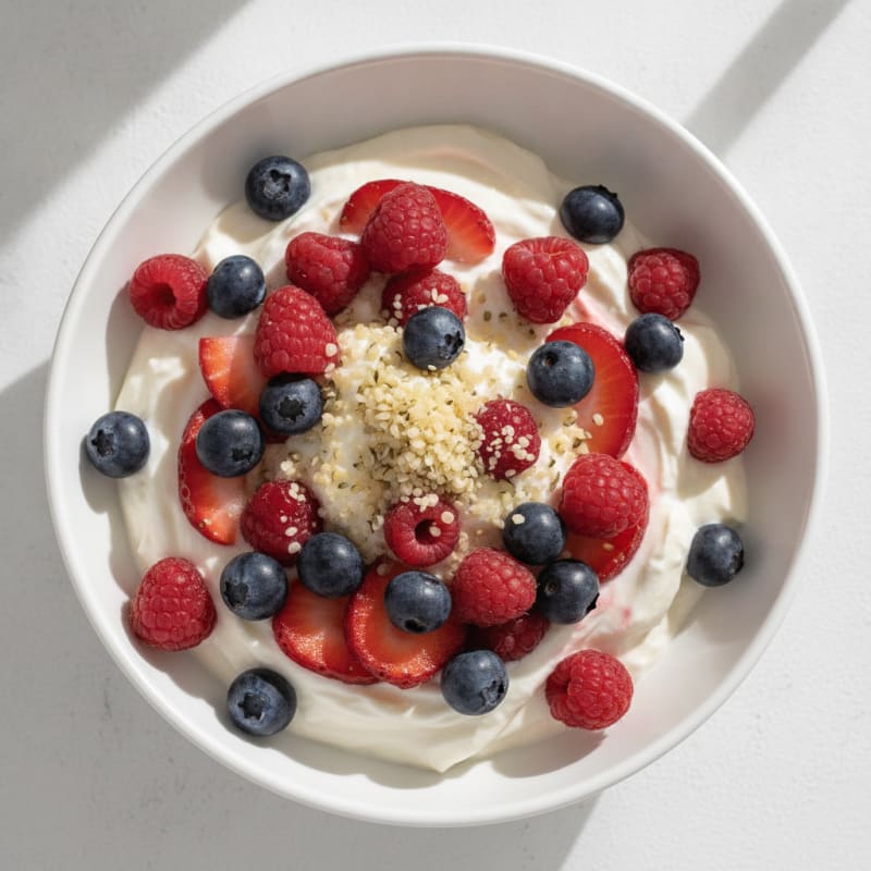 Greek Yogurt Protein Parfait with Berries
