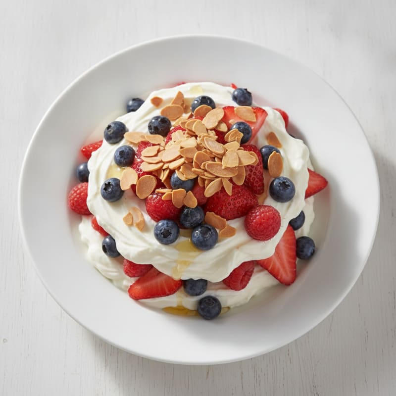 Greek Yogurt Protein Parfait with Mixed Berries