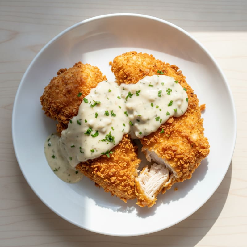 Buttermilk Fried Chicken with Creamy Gravy
