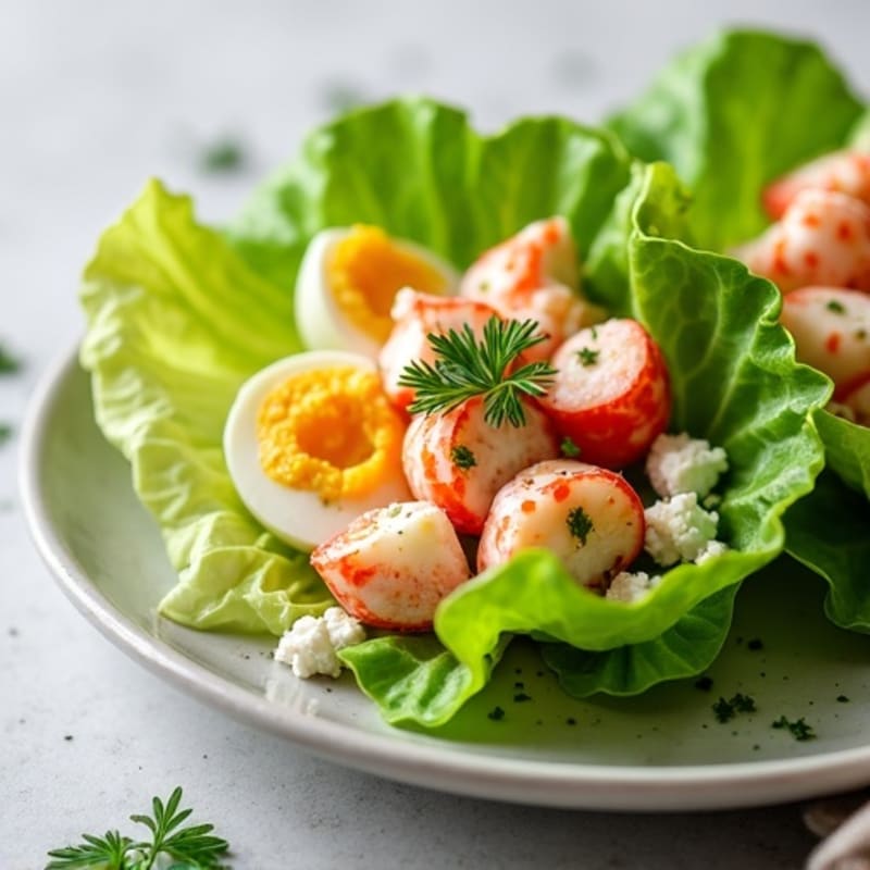 Lemon Herb Lobster Salad Lettuce Cups