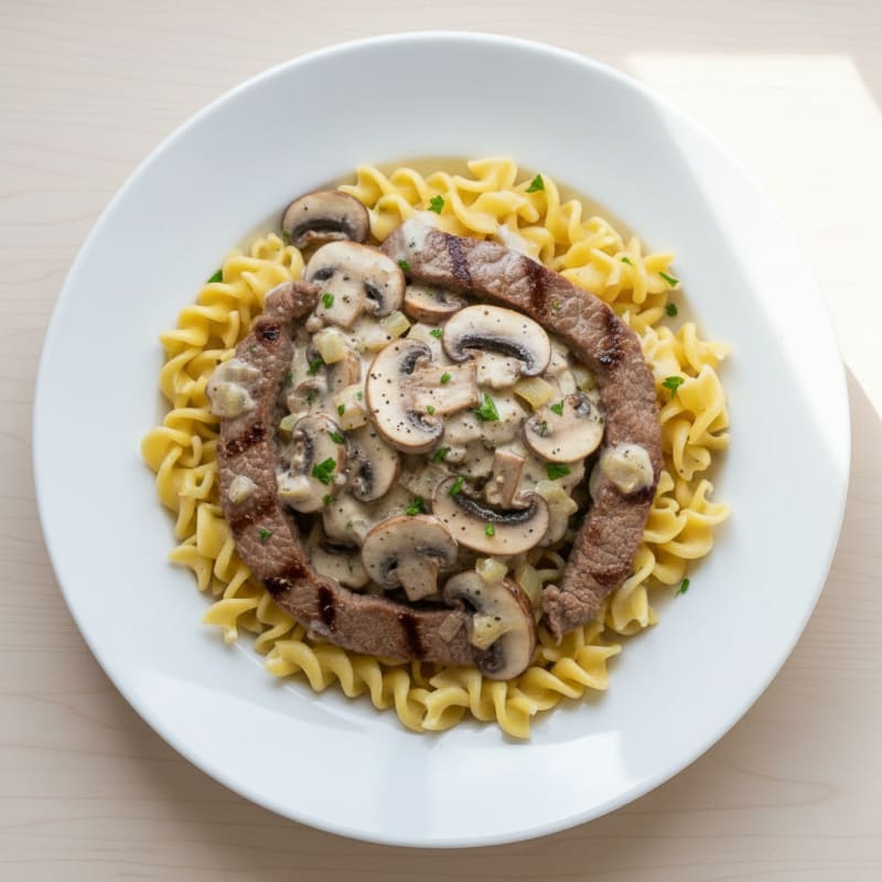 Classic Beef Stroganoff with Egg Noodles