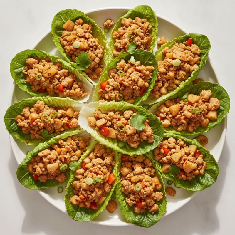 Chicken Mince Lettuce Cups
