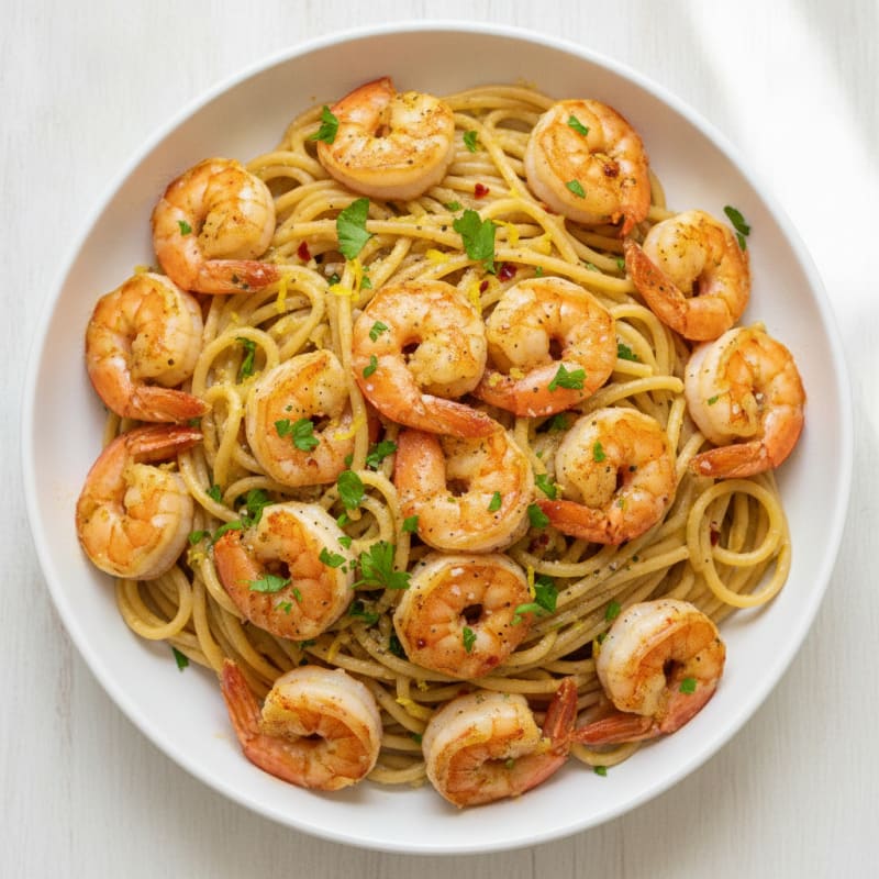 Garlic Butter Shrimp Scampi Pasta