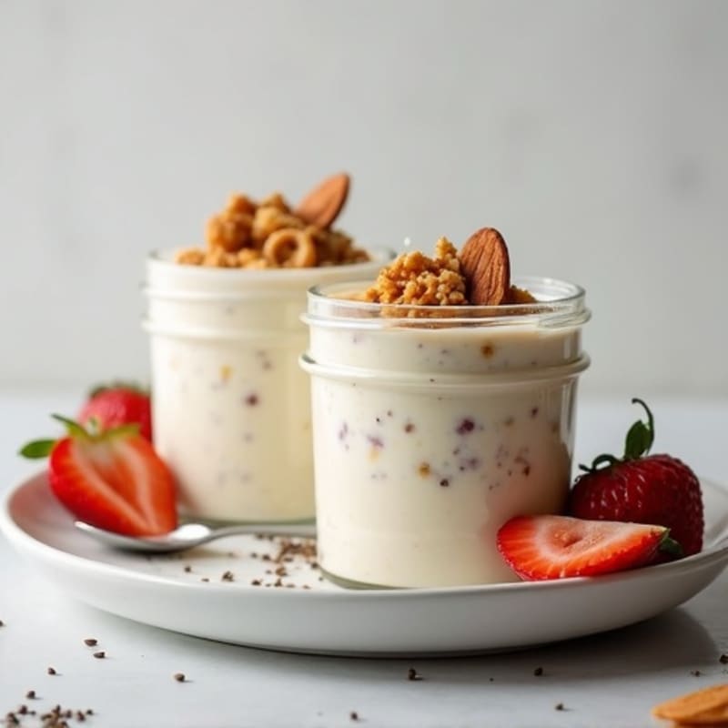 Silky Greek Yogurt Protein Pudding with Almond Butter