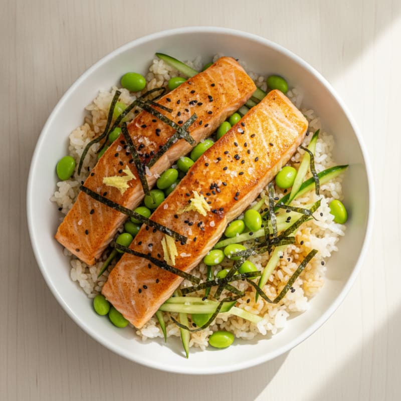 Sushi Rice Bowl with Salmon