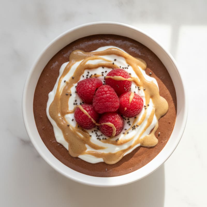 Silky Chocolate Protein Pudding with Greek Yogurt