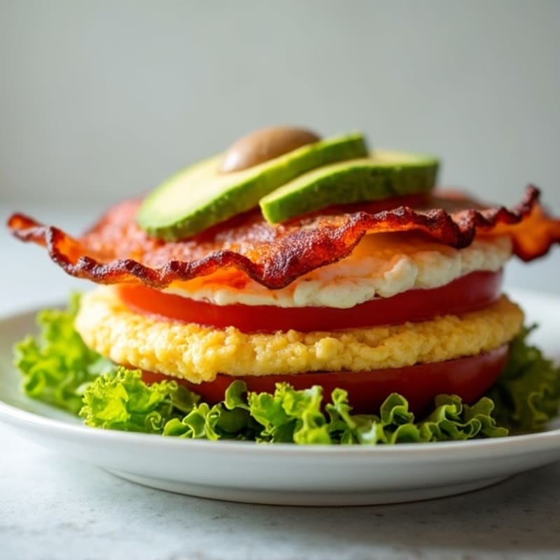 Crispy Turkey Bacon Lettuce Tomato Stack
