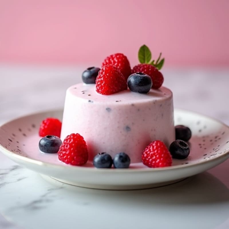 Silky Greek Yogurt Protein Mousse with Berries
