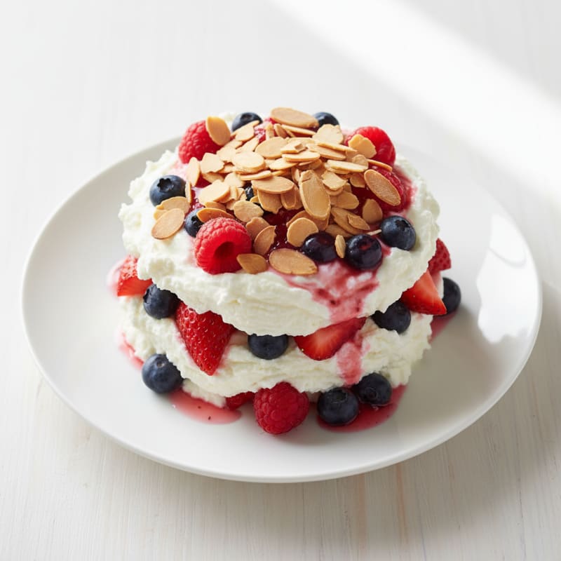 Greek Yogurt Protein Parfait with Mixed Berries and Almonds