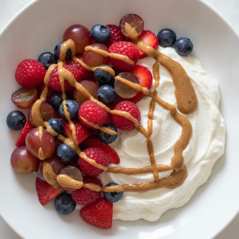 Silky Greek Yogurt Protein Bowl with Mixed Berries