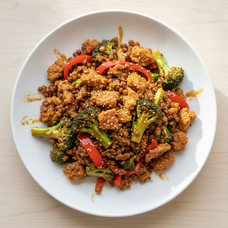 Lentil and Vegetable Protein Stir-Fry