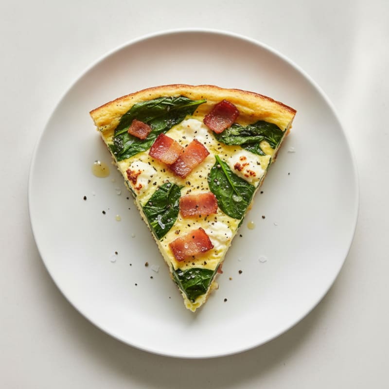 Smoky Bacon and Spinach Crustless Quiche