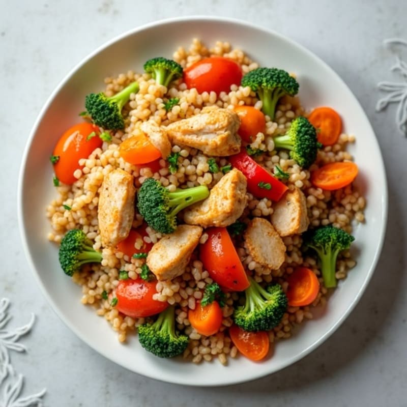 Chicken and Vegetable Brown Rice Stir-Fry